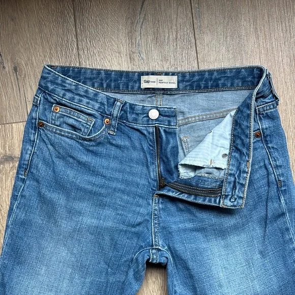 GAP Perfect Boot Denim Jean 28P Petite - Picture 3 of 12